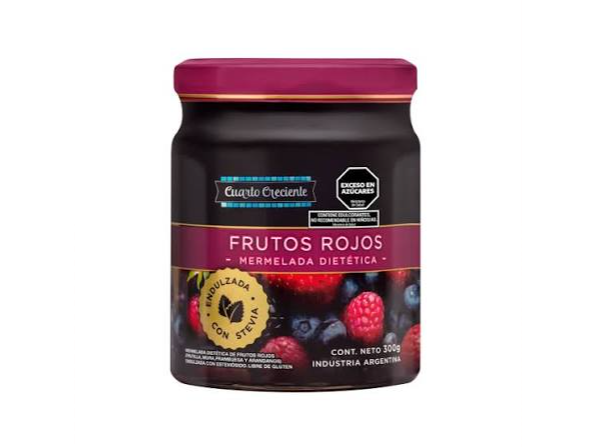 MERMELADA DE FRUTOS ROJOS CON STEVIA CUARTO CRECIENTE