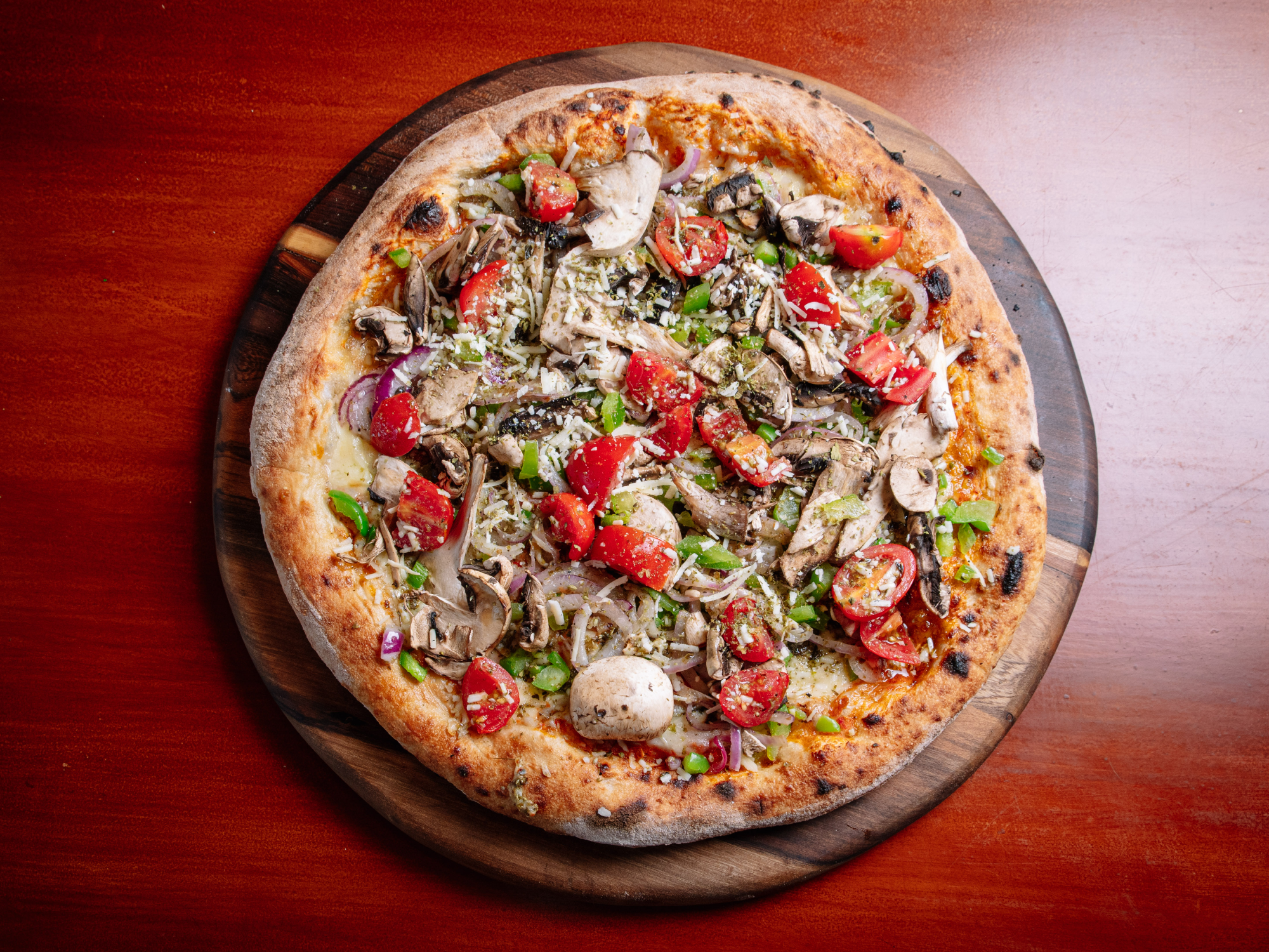 Vegetariana hongos y verduras