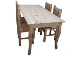Mesa 1,40 + 4 sillas hindú