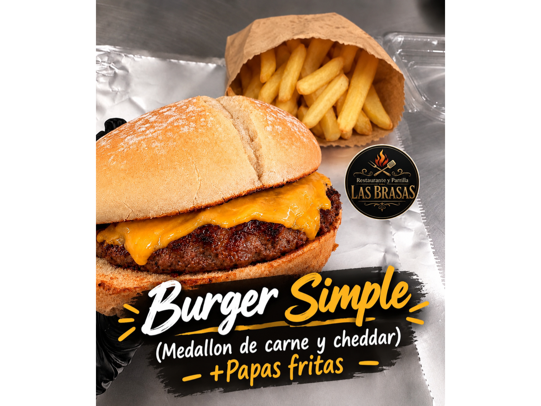 Burger simple de Parrilla Las Brasas