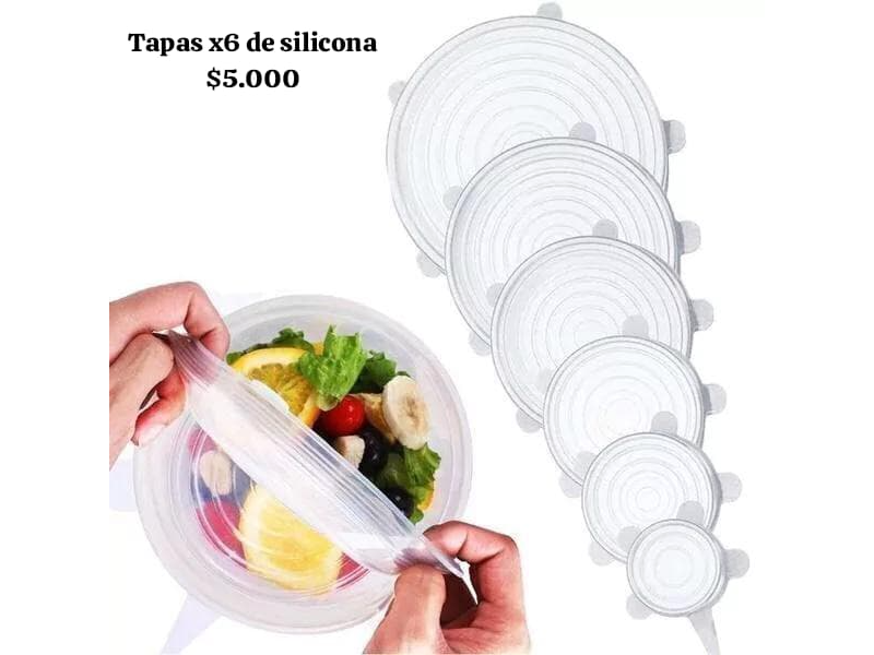 Set x6 tapas de silicona