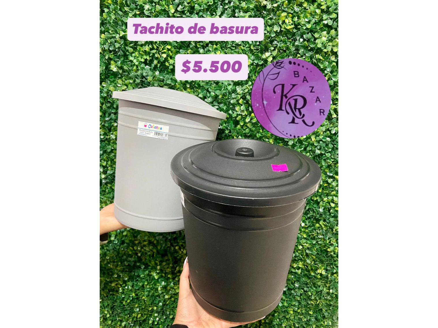 Tacho basura tapa comun 8lts