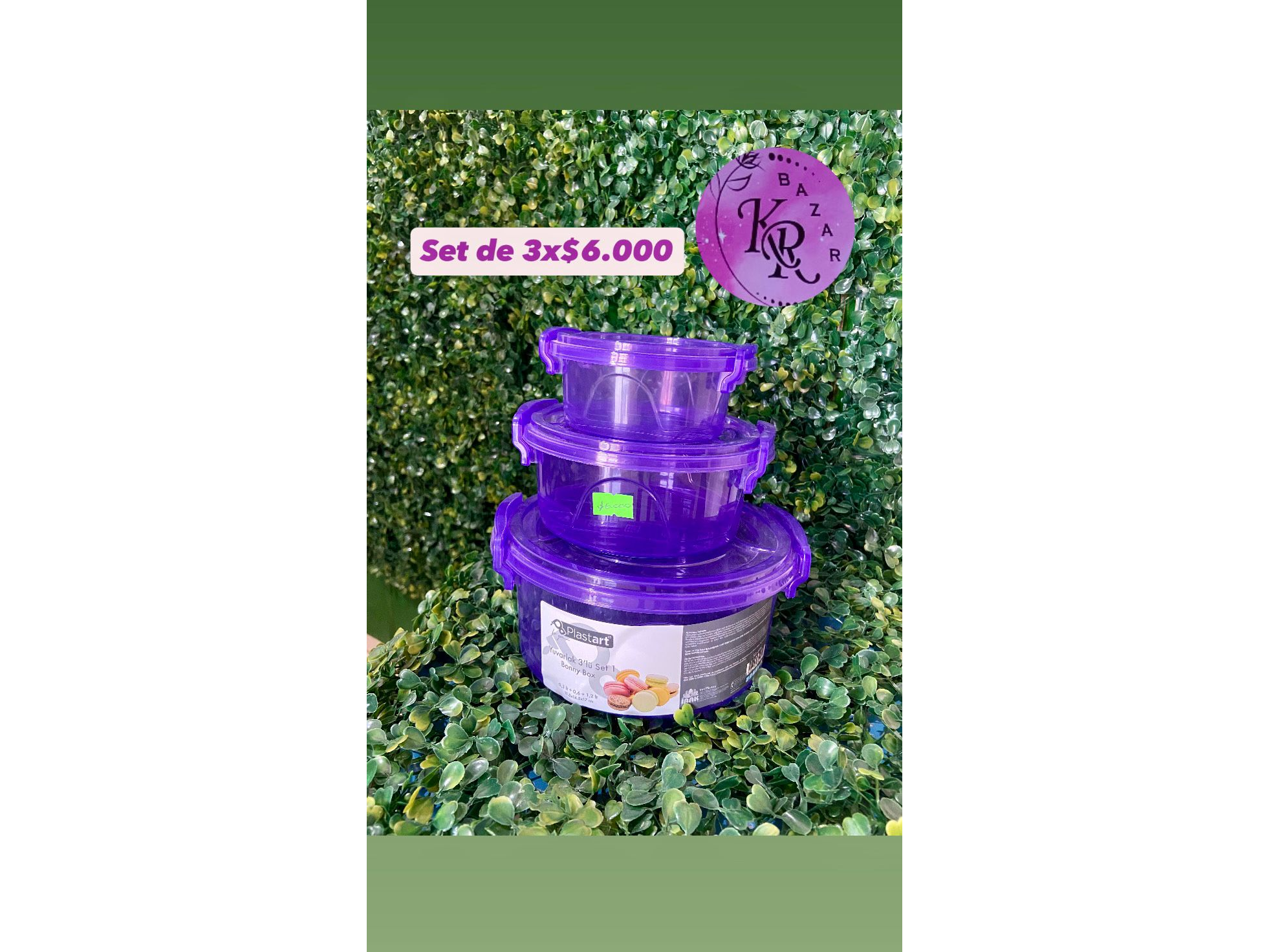 Set x3 tupper con trabas hermeticas