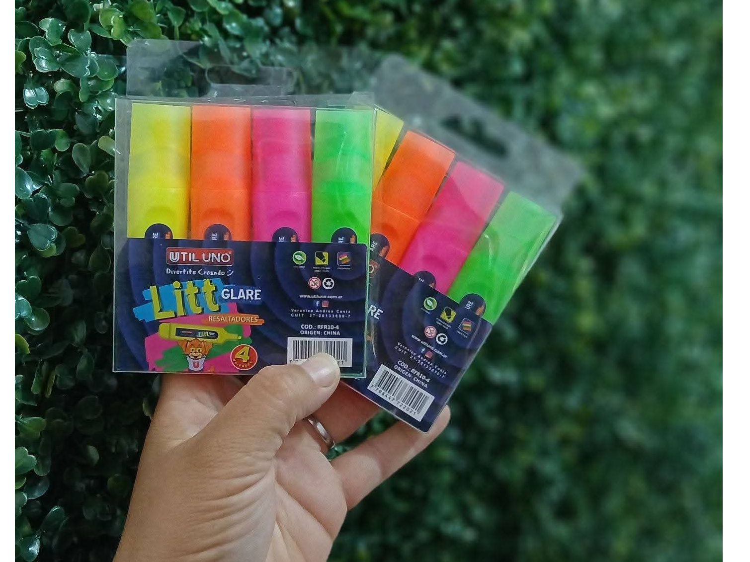 Resaltadores paquete x4 unid.