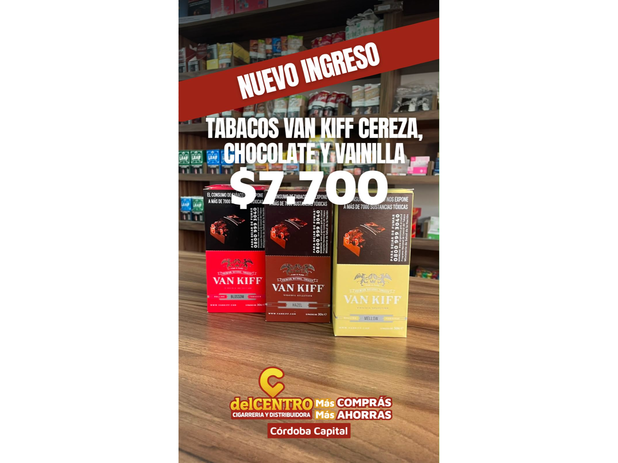 Tabaco van kiff saborizados