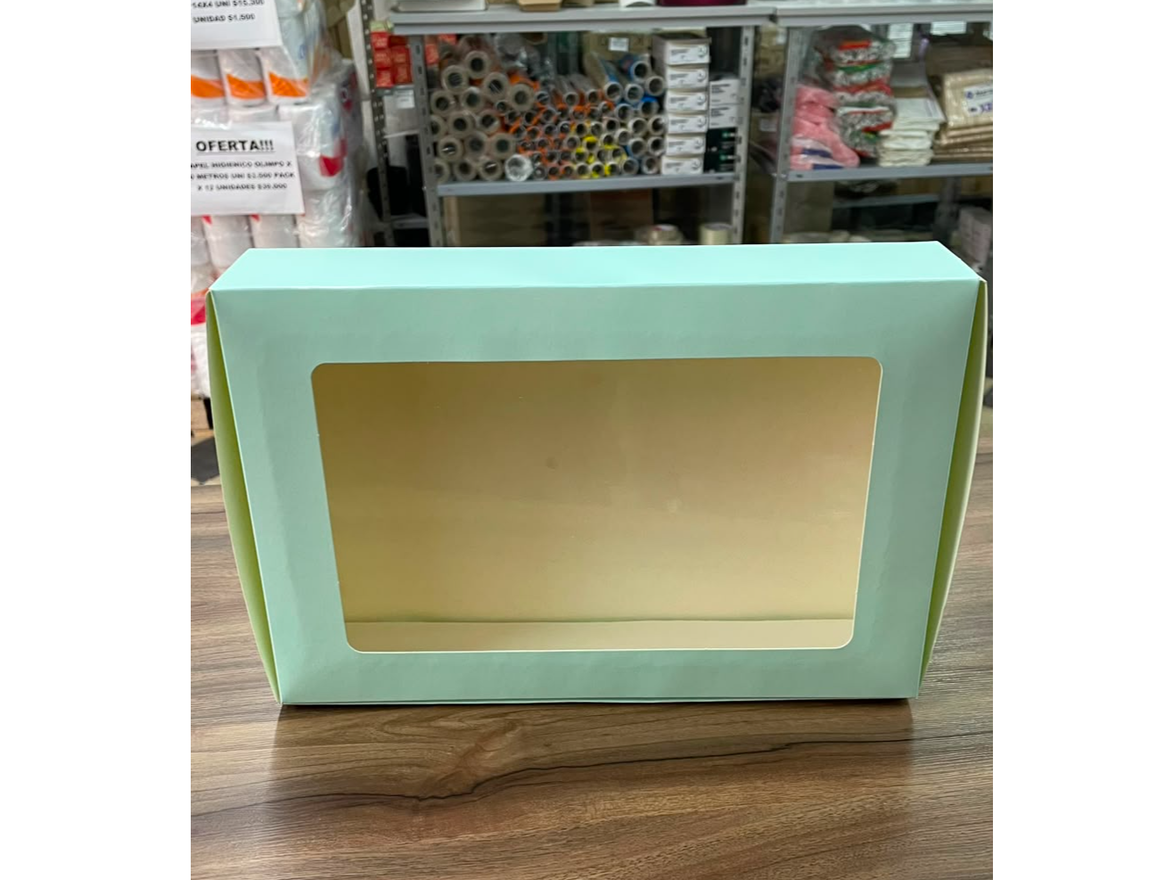 Caja para desayuno con visor lisa 30x20x6