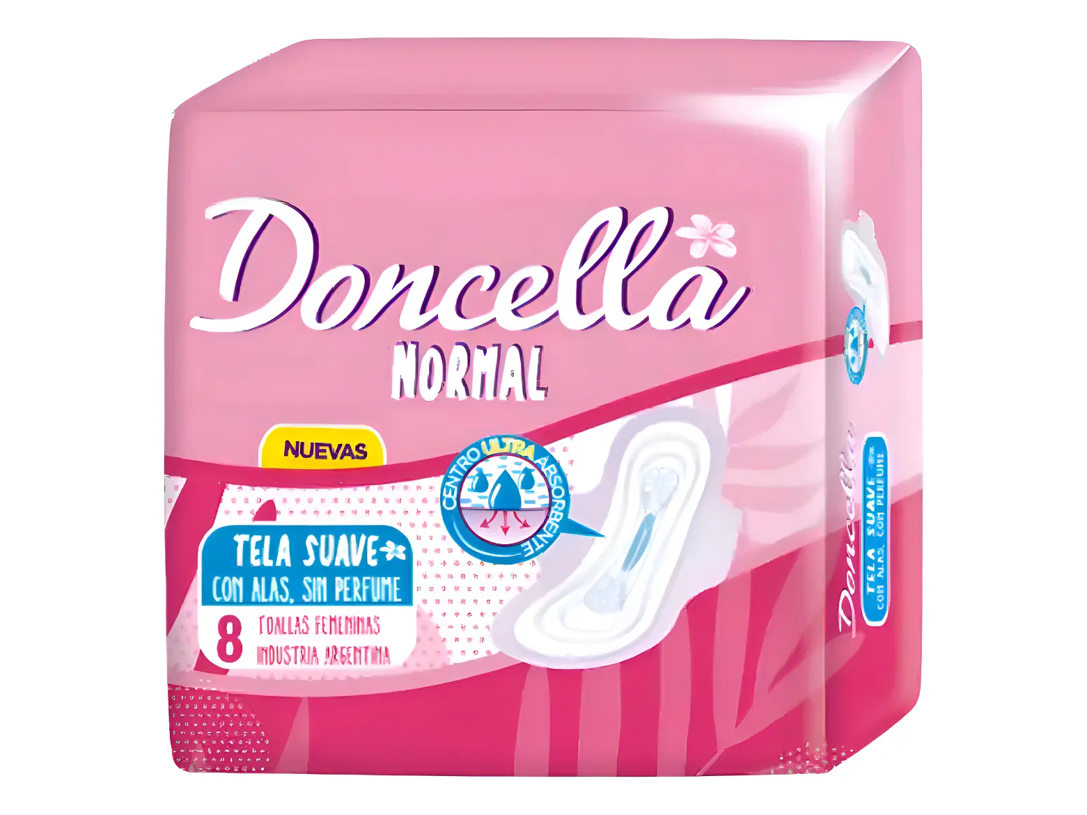 TOALLITAS FEMENIAS DONCELLA CON ALAS
