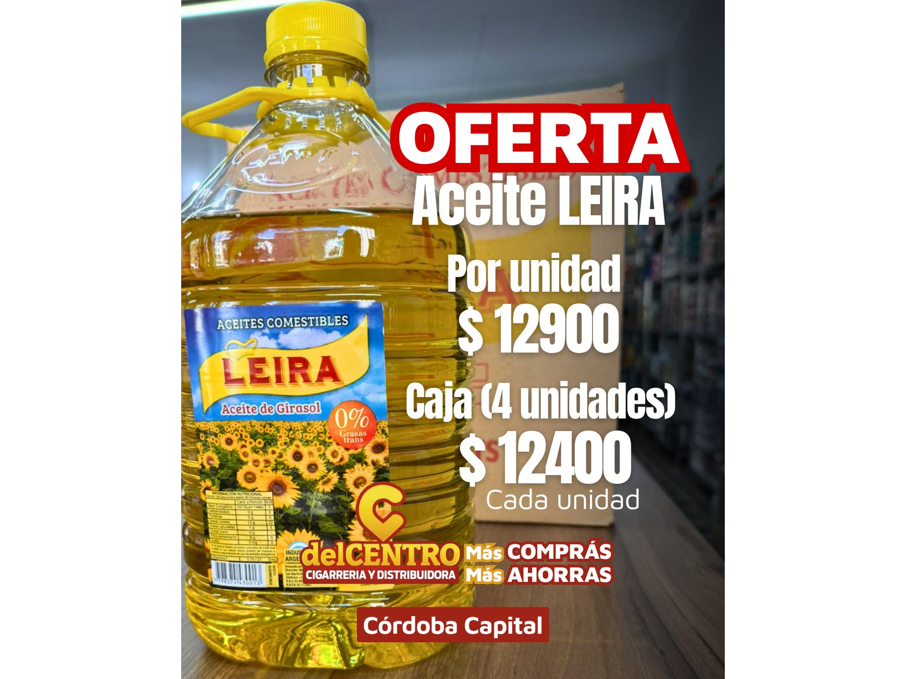 Aceite leira 4,5 litros