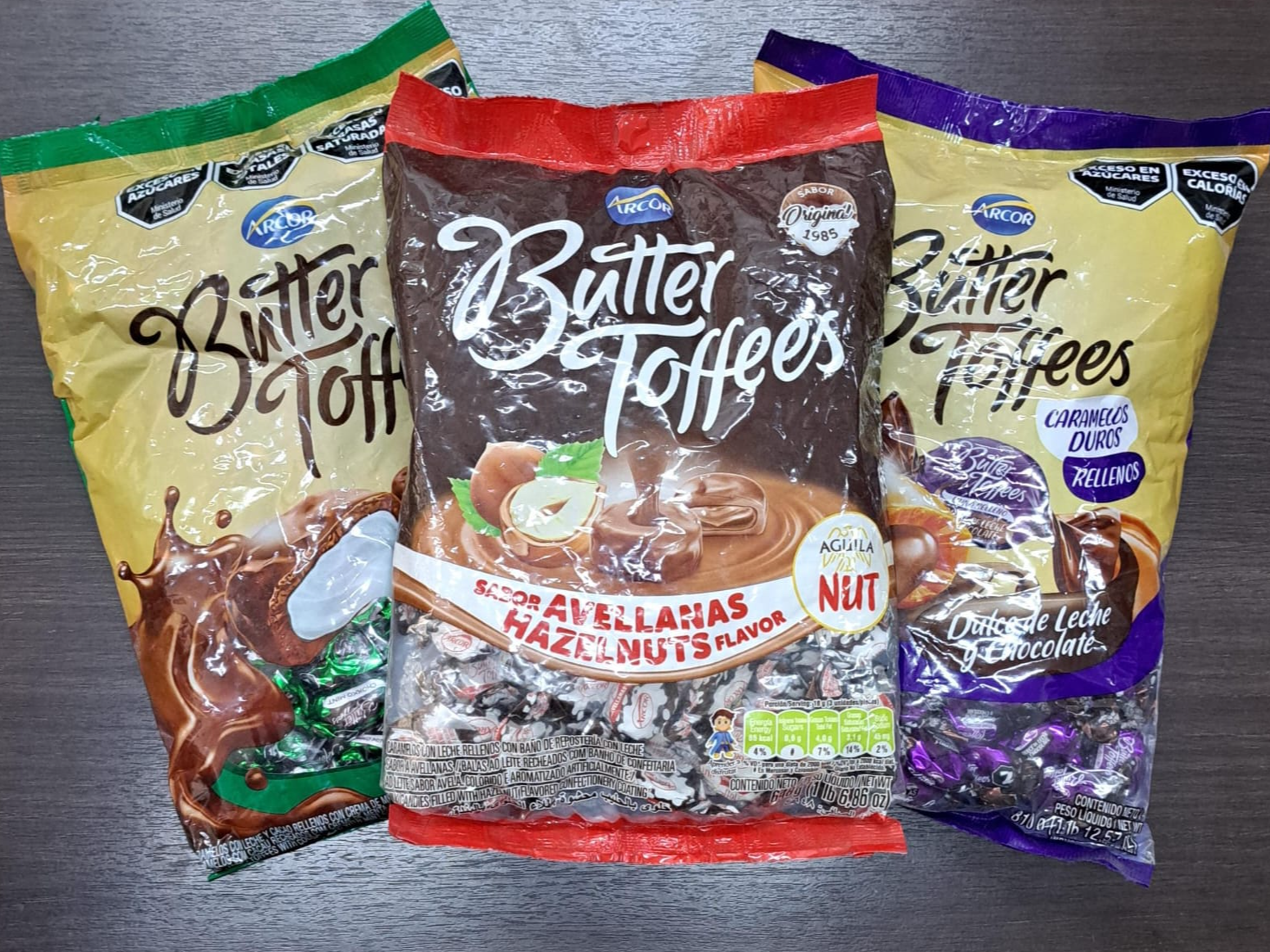 BUTTER TOFFEES VARIOS x 822gr