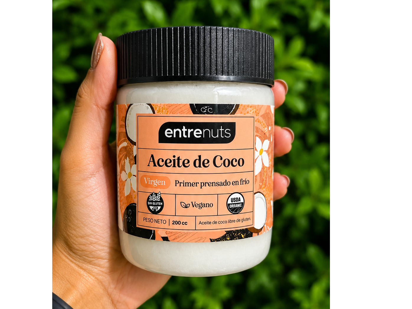 Aceite de coco virgen Entrenuts 200cc