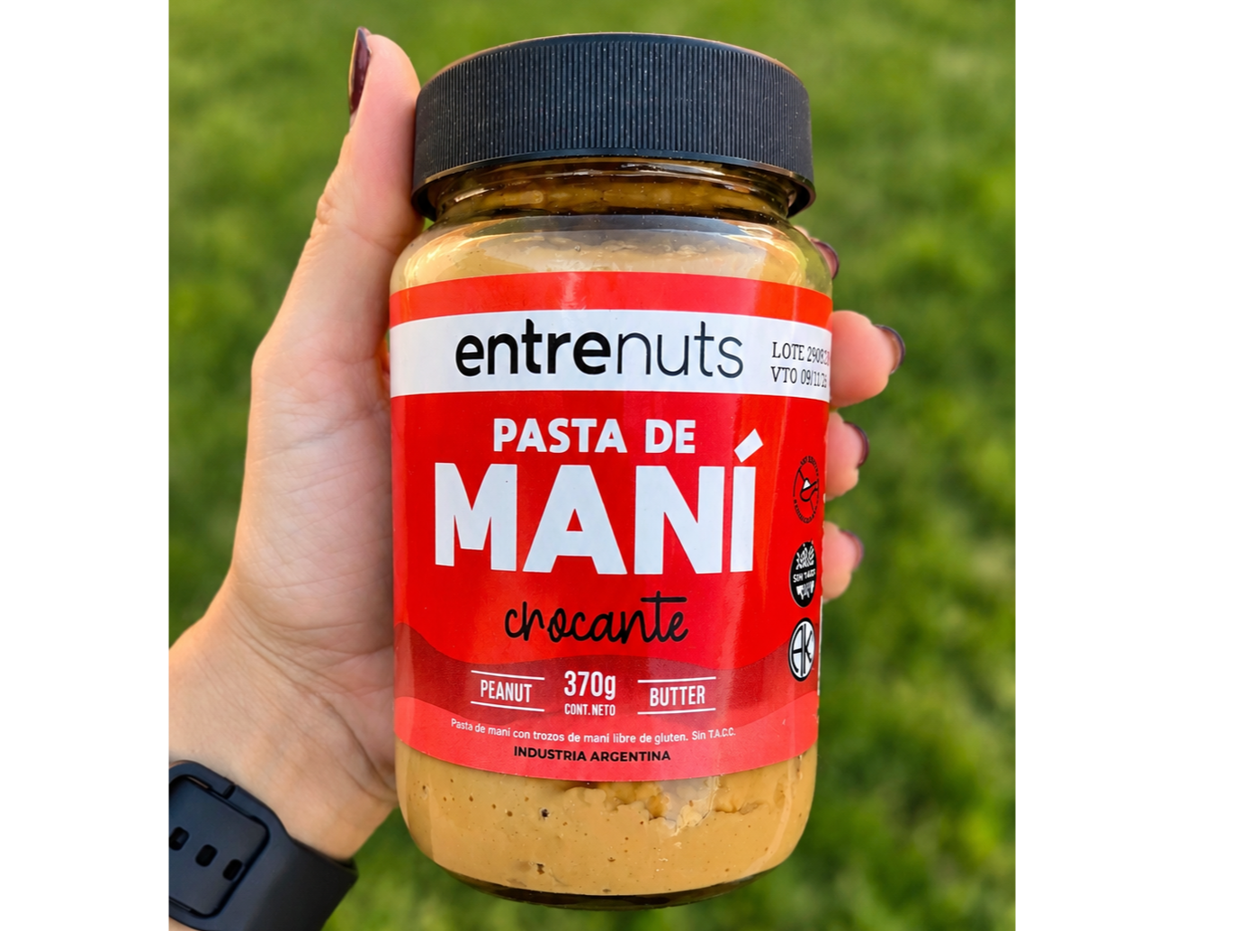 Pasta de maní crocante Entrenuts 370g