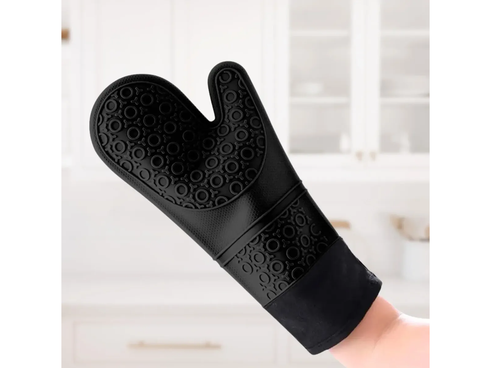 Guante De Silicona Largo Manopla De Cocina Termico Melech-280