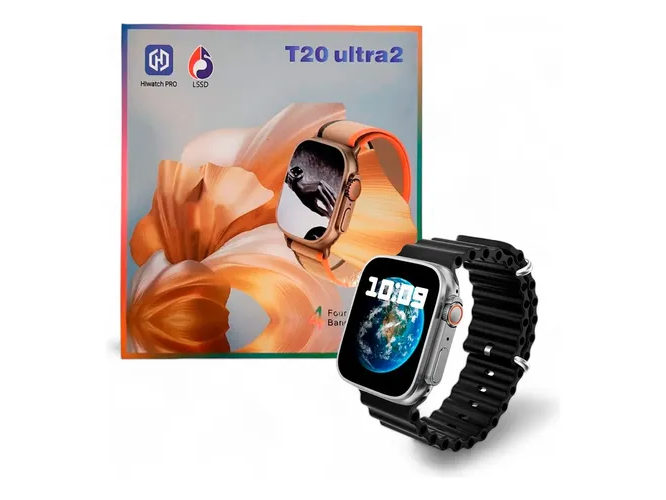 Reloj Smartwatch T20 Ultra 2 Con 4 Mallas Melech-262