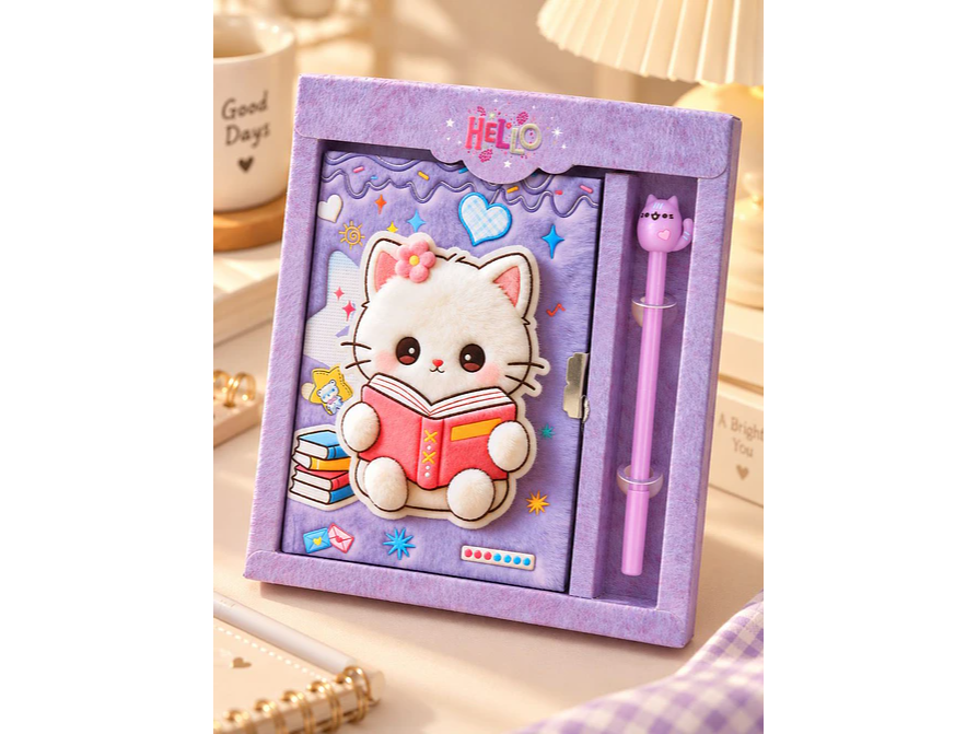 SET DE DIARIO INTIMO GATO