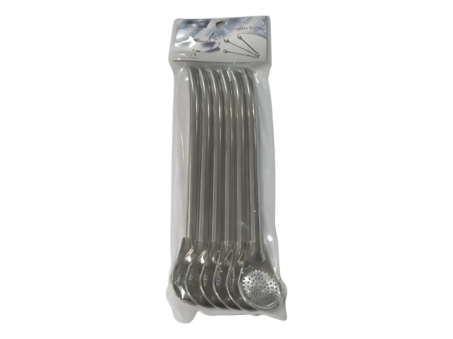 Bombilla De Metal Pack X 6 Unidades Lisa Grande