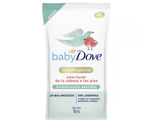 REP. BABYDOVE JAB.LIQ. CABEZA-PIES 180ML