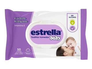 Toallitas Húmedas Estrella Baby Cuidado Relajante 50 Unidades