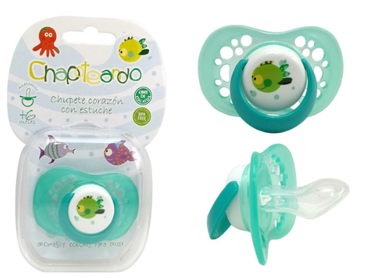 CHUPETE CORAZON CON ESTUCHE 6 MESES+ VERDE (Copia)