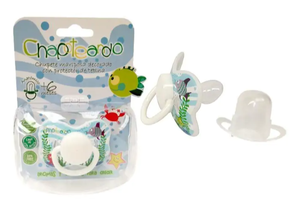 CHUPETE CON PROTECTOR +6 MESES VERDE