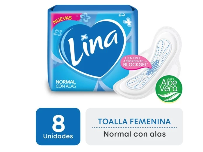 Toalla Femenina LINA NORMAL C/ALAS