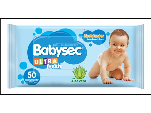 Toallitas Húmedas Baby Sec Ultra Fresh x 50