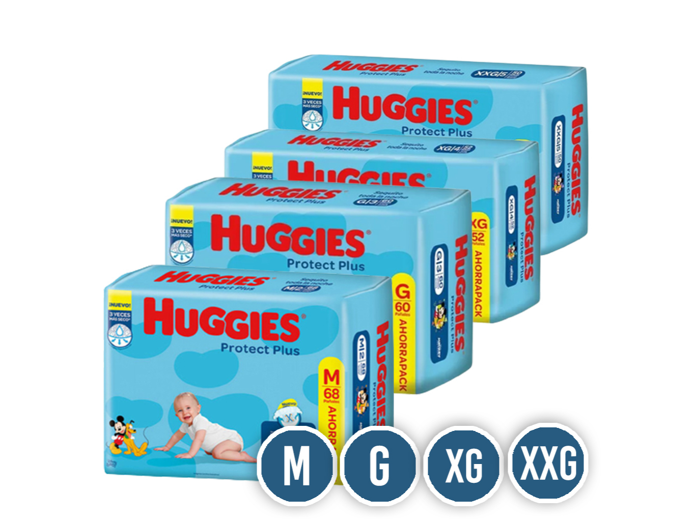Pañales Huggies Protect Plus - PRECIO FINAL CUALQUIER MEDIO DE PAGO