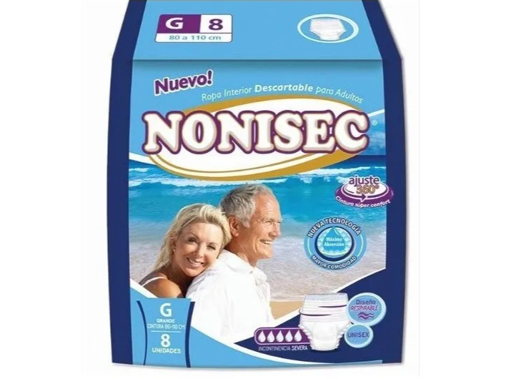 Nonisec Ropa Interior Descartable G 8 Unidades