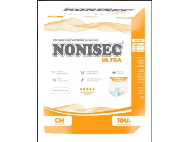 Pañal Anatomico Juvenil Nonisec CH x 10 unidades