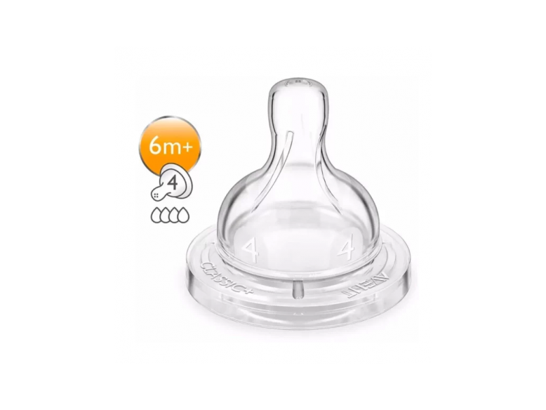 Tetina Clasica +6 m con 4 Orificios
