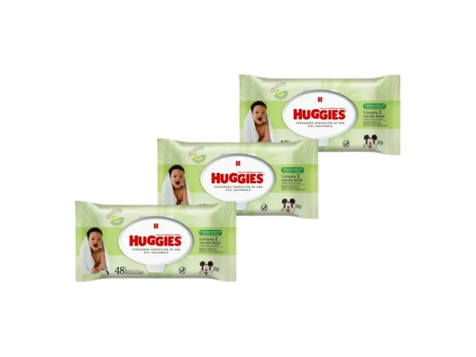 Toallitas Húmedas Huggies LIMPIEZA EFECTIVA x48unidades.