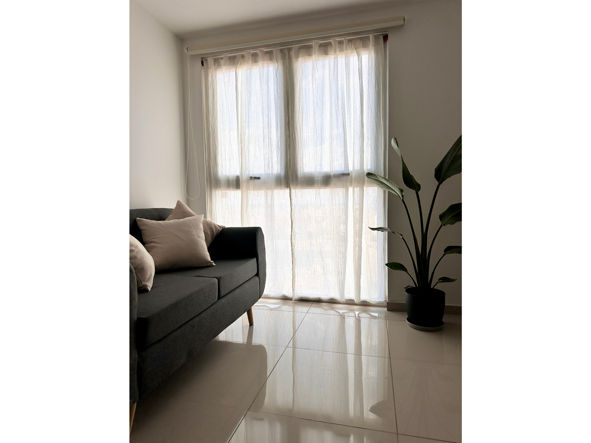 Jgo. Cortina Gasa Arrugada 2.10m