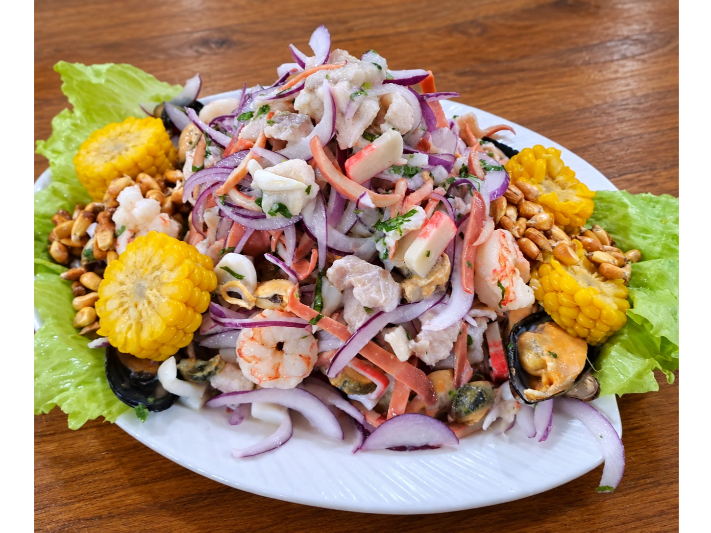 Fuente grande de ceviche