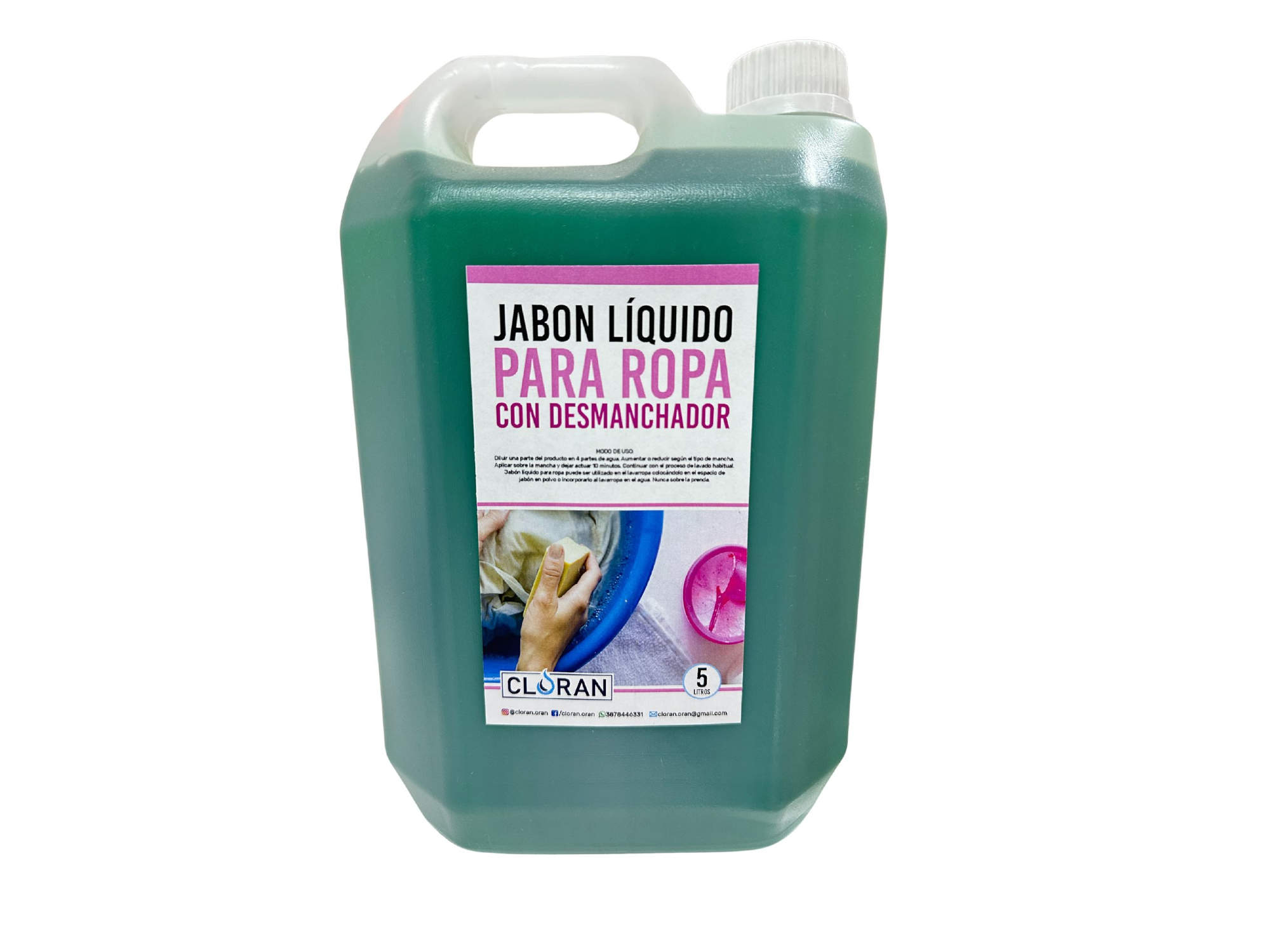 Jabón Líquido con desmanchador por 5 lts.