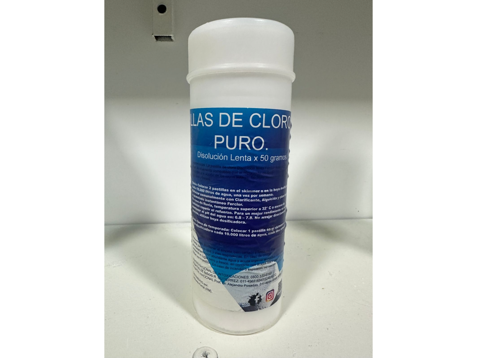 Pastillas de cloro puro CLORAN 50 gr. x 1/2 kg.