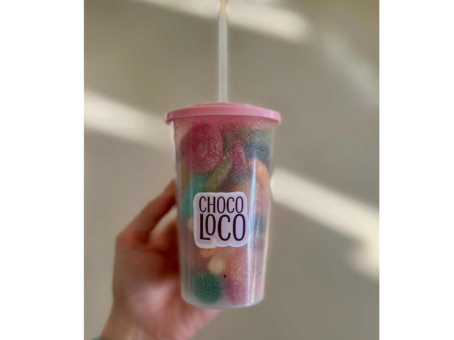 Vaso con Glitter Grande