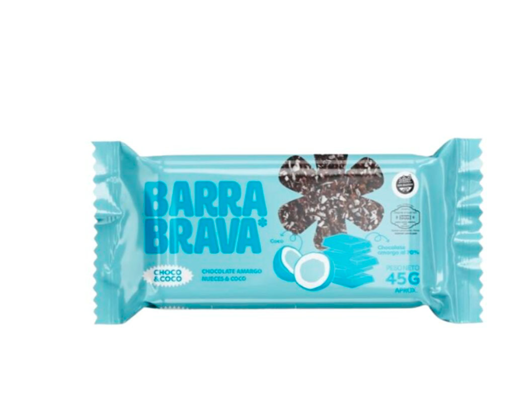 Barrita Brava  chocolate amargo, nueces y coco