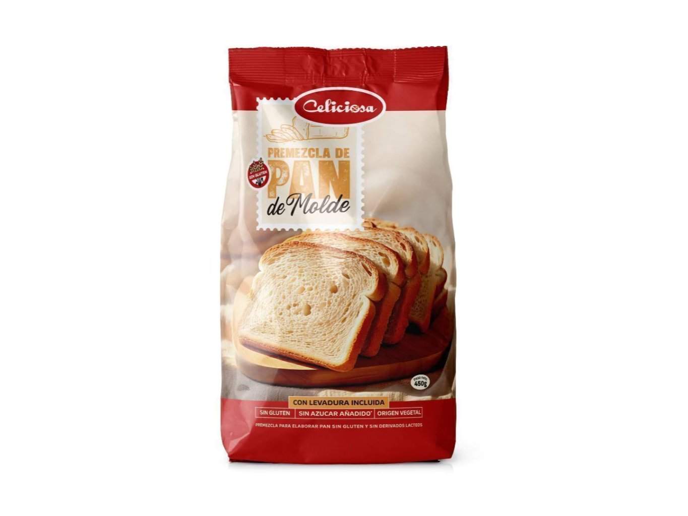 Premezcla para Pan de Molde Blanco CELICIOSA x 450g