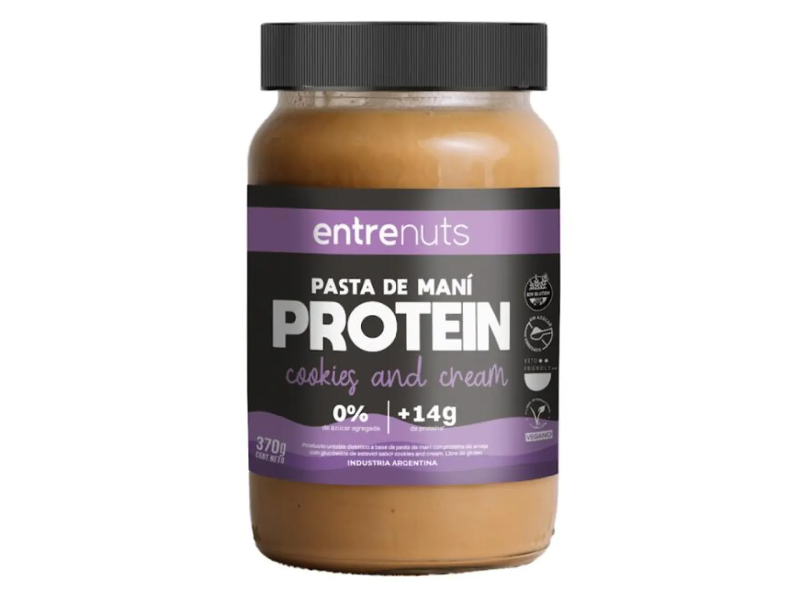 Pasta de maní  entrenuts Protein cookies and cream
