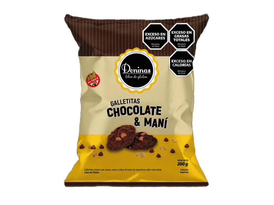 Galletitas Doninas chocolate y maní