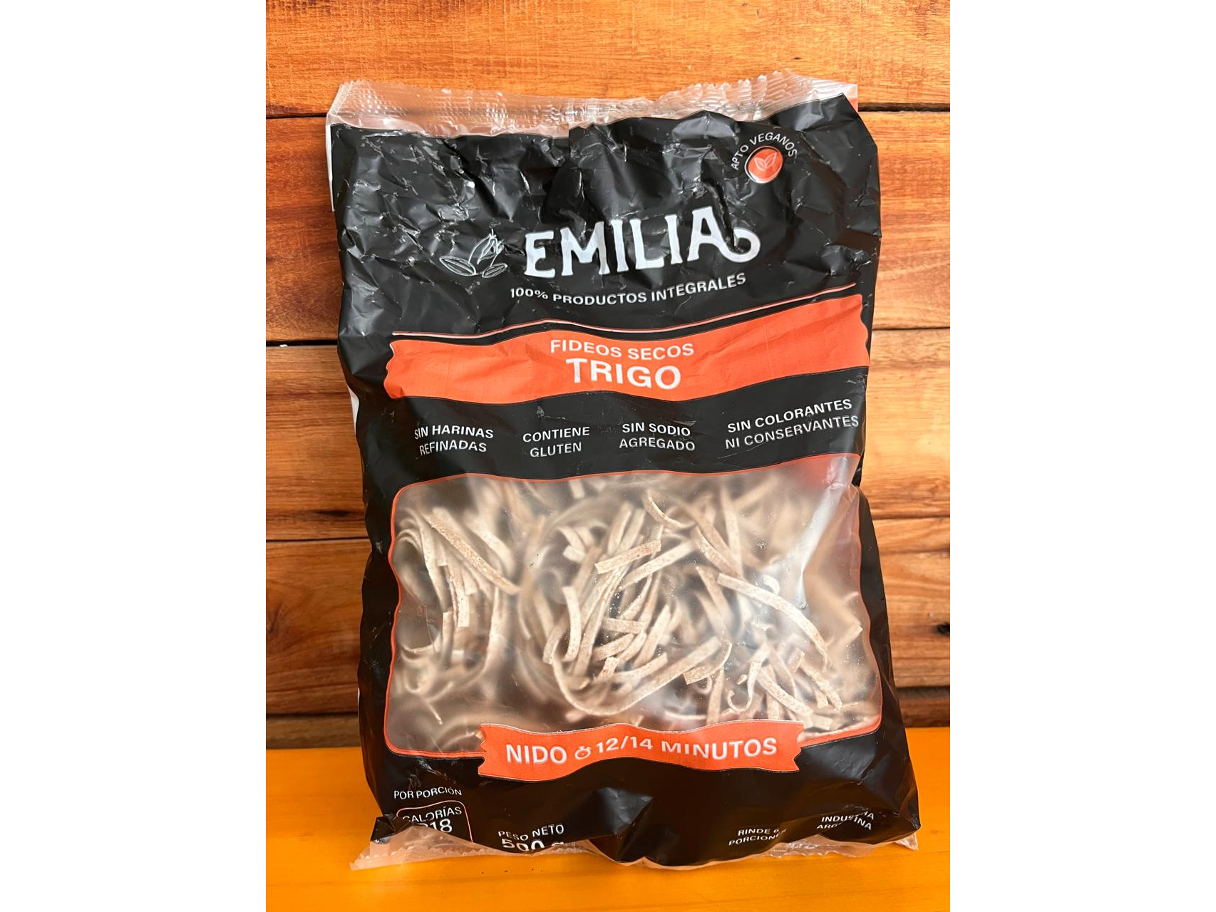 Fideos integrales Emilia Nido x 500 gr