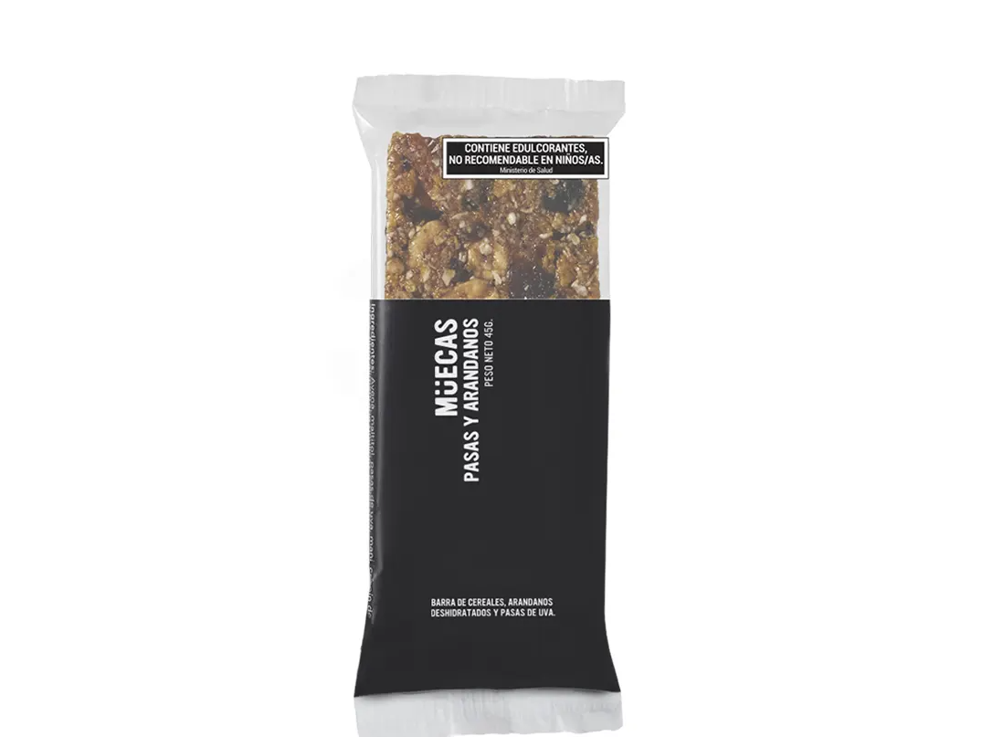 Barrita muecas pasas y arándanos