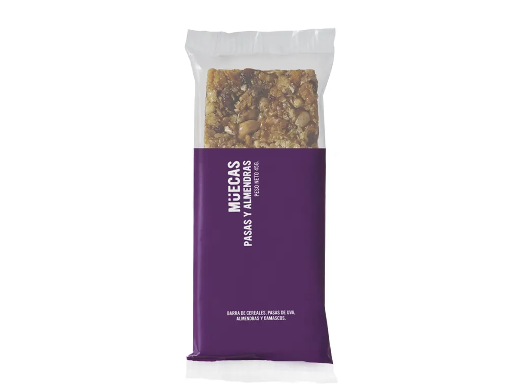 Barrita muecas pasas y almendras