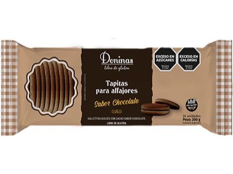 Tapitas para alfajores sabor chocolate