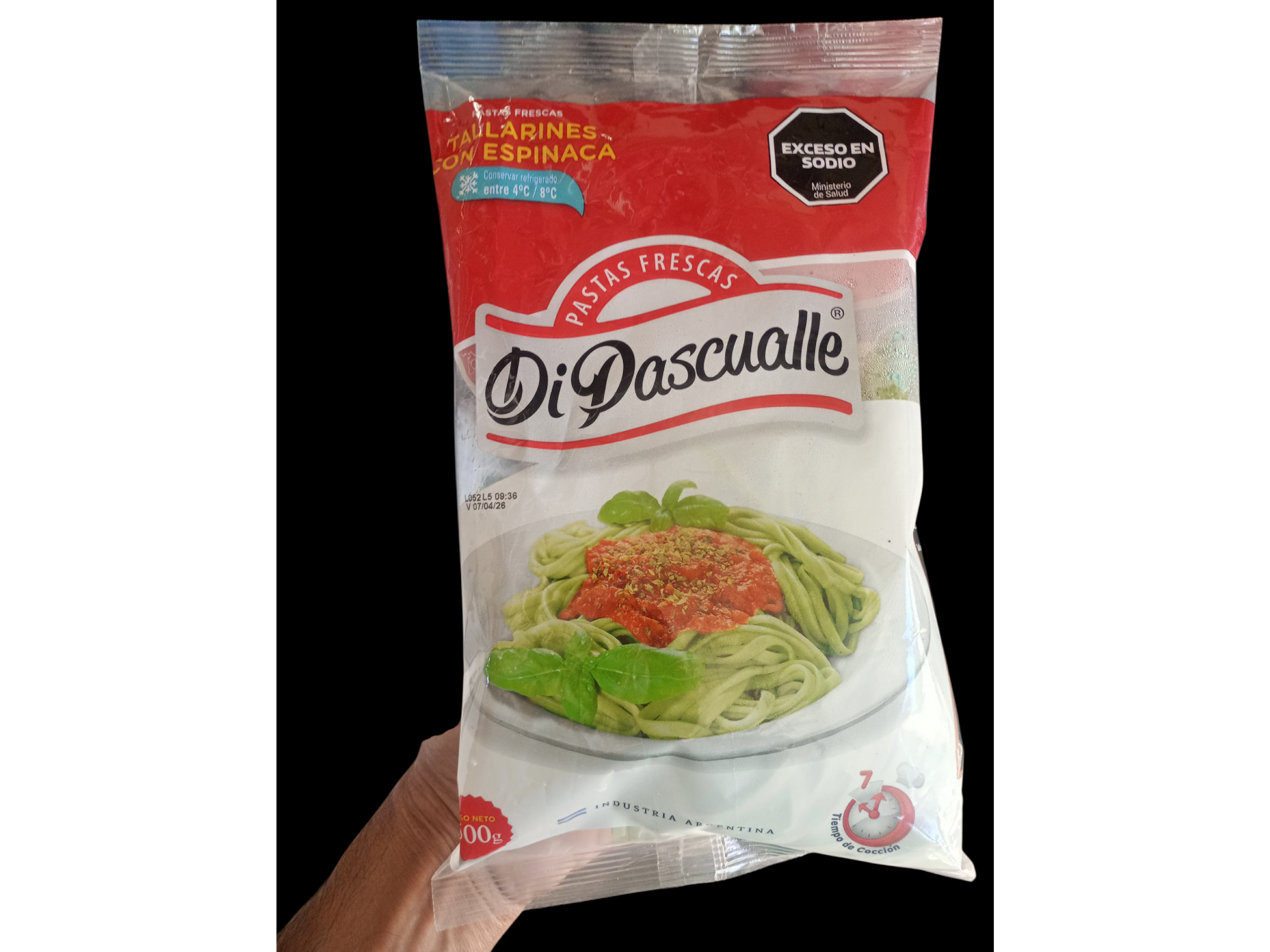 Tallarín espinaca di pascualle 500g