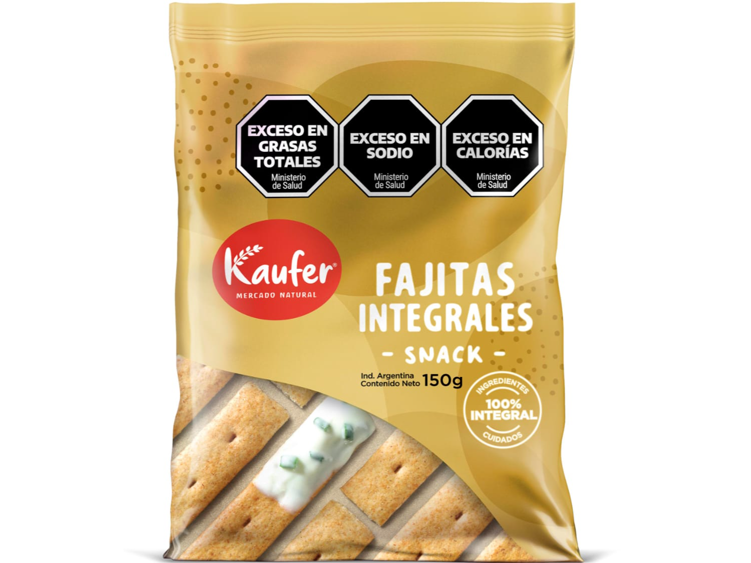 FAJITAS INTEGRALES SNACK KAUFER 150 gr