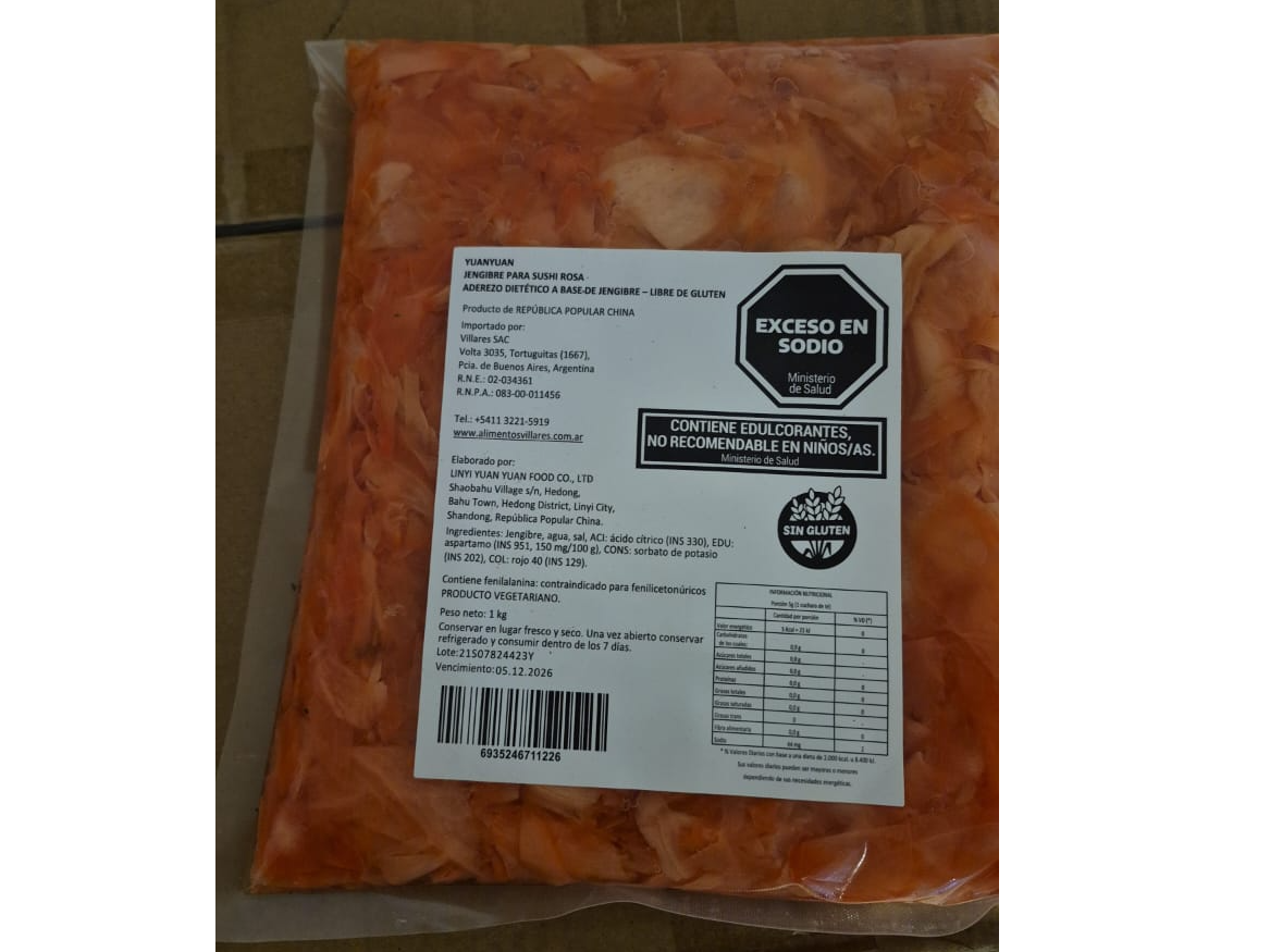 JENGIBRE ROSA PARA SUSHI x 1kg