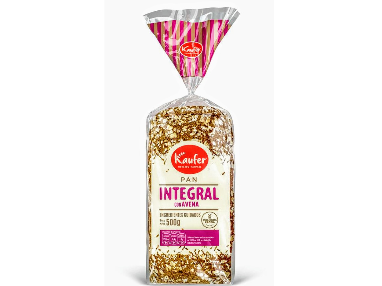 PAN INTEGRAL CON AVENA KAUFER - 500 gr-