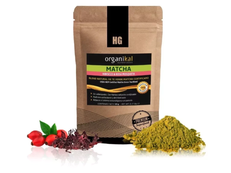 MATCHA hibiscus y rosa Mosqueta