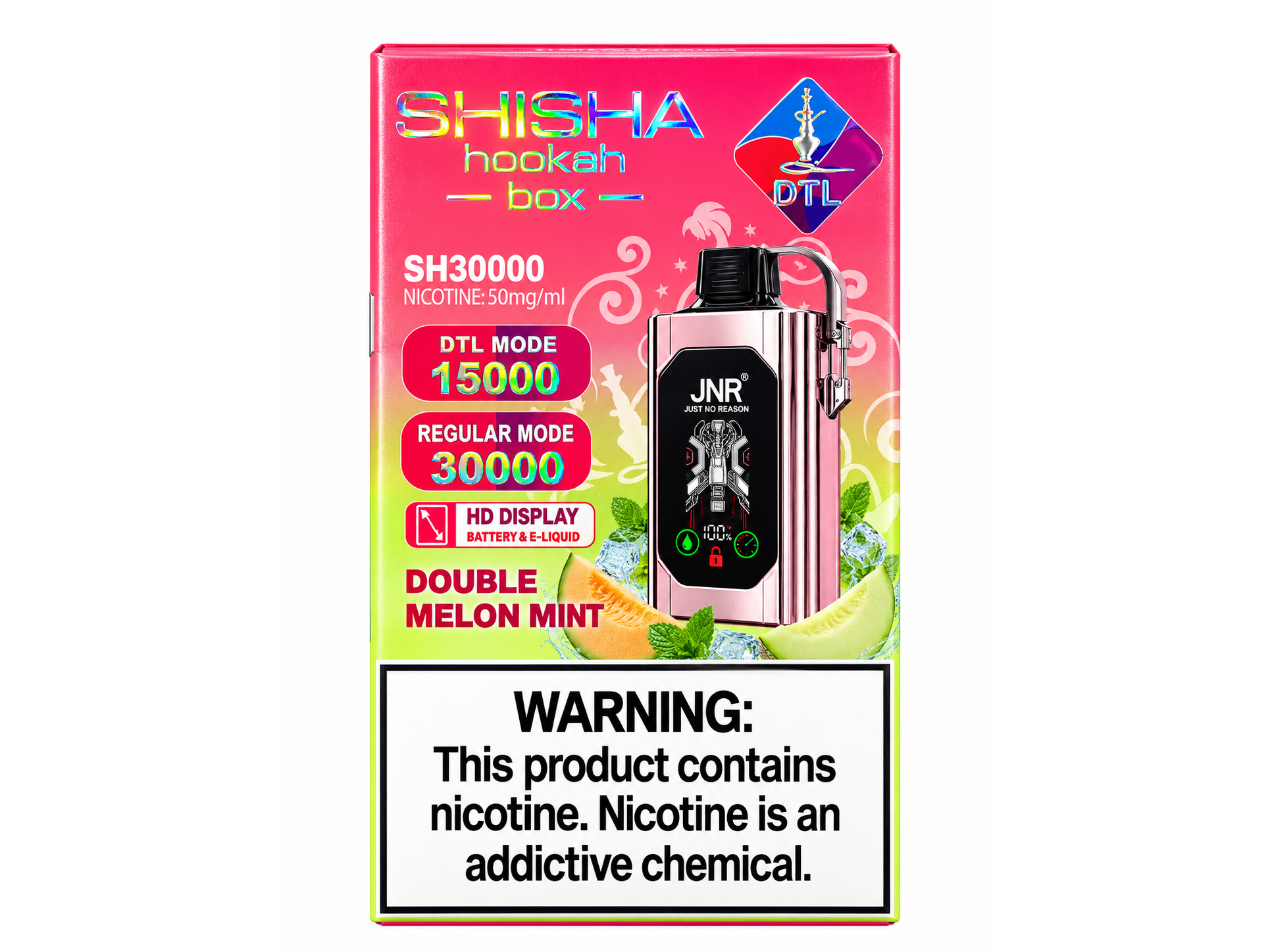 Shisha 30k puffs sabor double melon mint