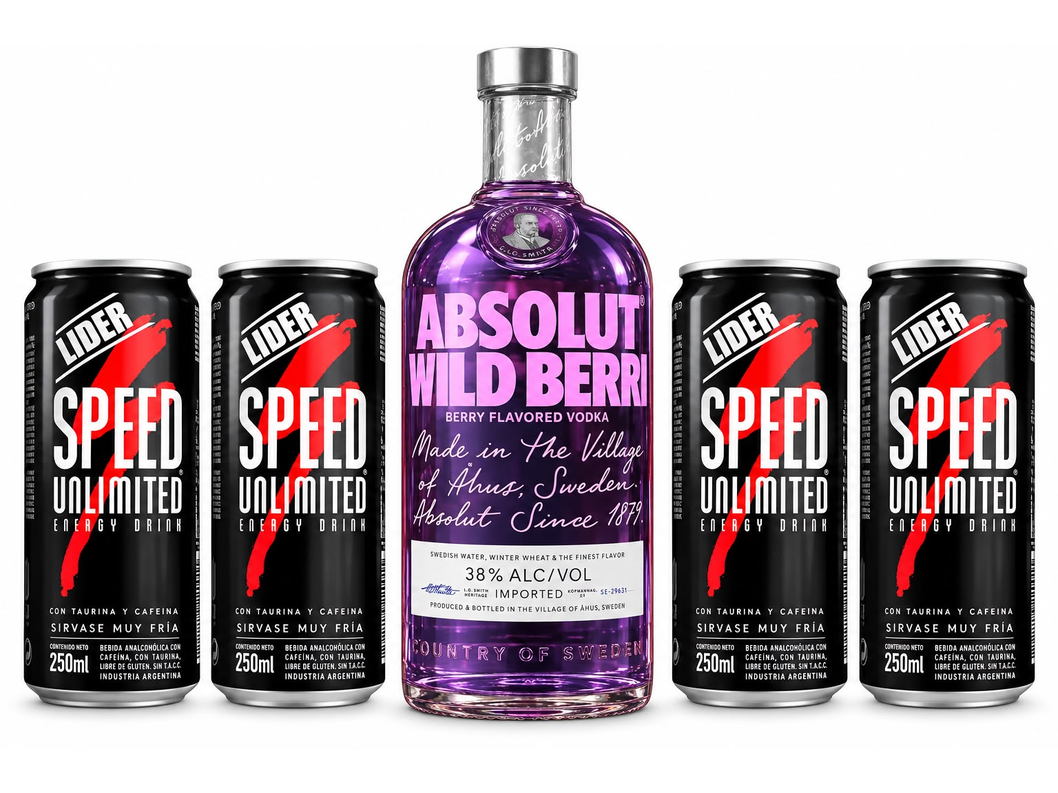ABSOLUT + 4 SPEED 250ML